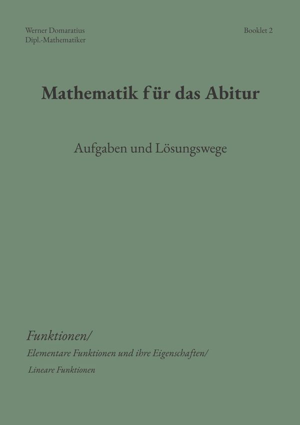 Mathematik für das Abitur - Werner Domaratius (Buch)