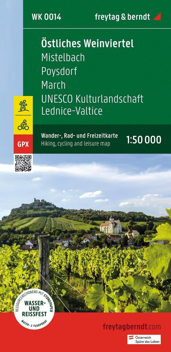 freytag & berndt Wanderkarte WK 0014 Östliches Weinviertel - Mistelbach - Poysdorf - March - UNESCO Kulturlandschaft Lednice-Valtice 1:50.000