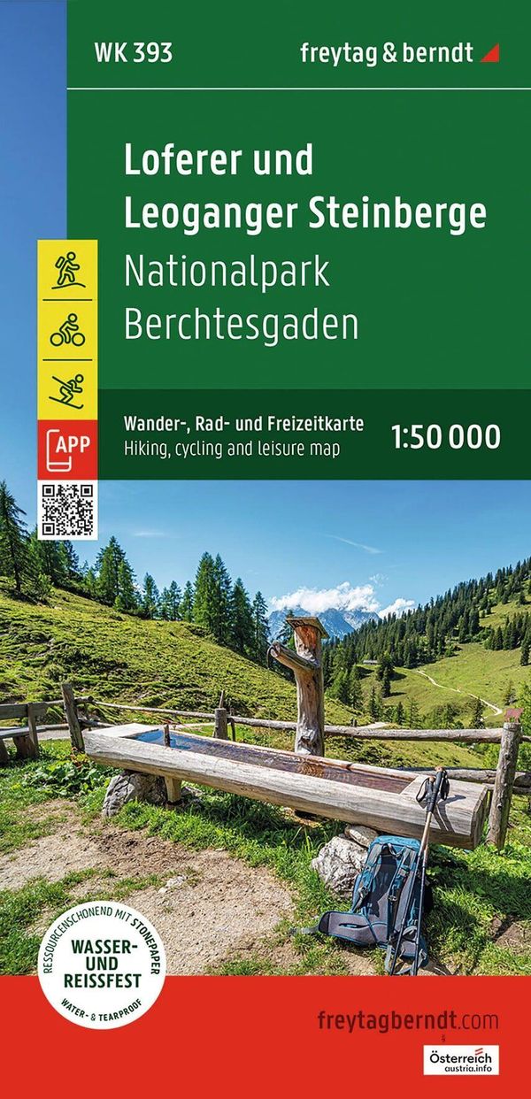 freytag & berndt Wanderkarte WK 393 Loferer und Leoganger Steinberge, Nationalpark Berchtesgaden 1:50.000