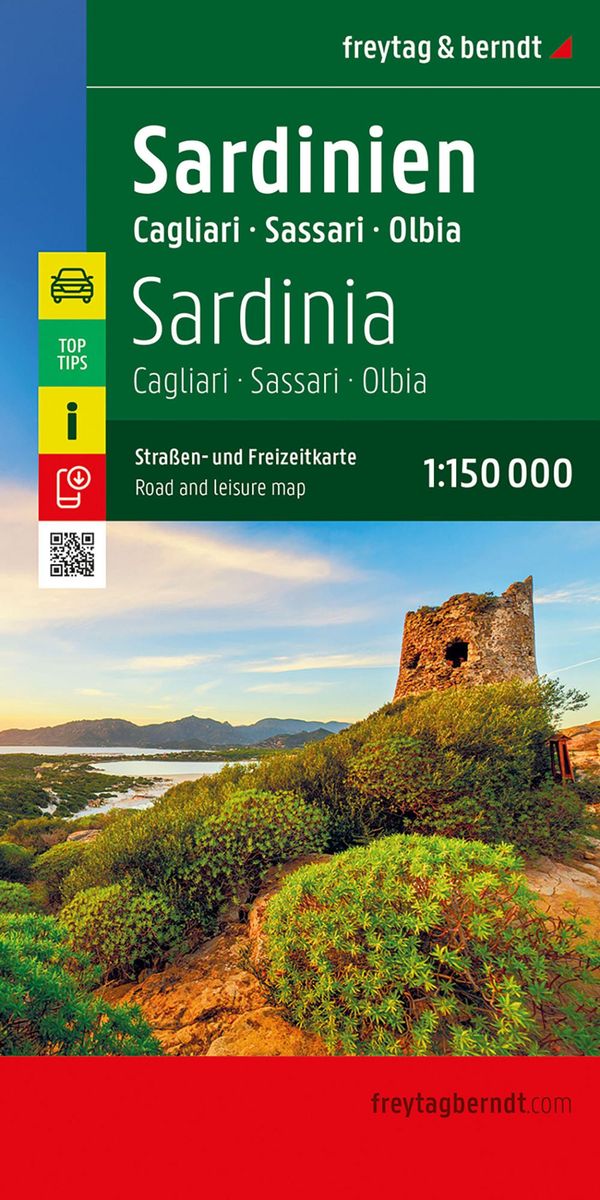 Sardinien, Straßen- und Freizeitkarte 1:150.000, freytag & berndt