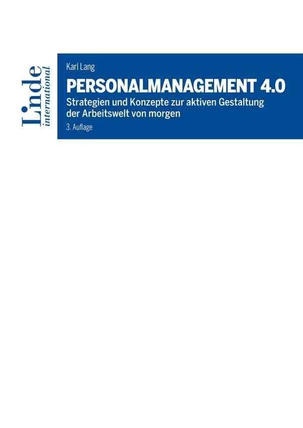 Personalmanagement 4.0 - Karl Lang (Buch)