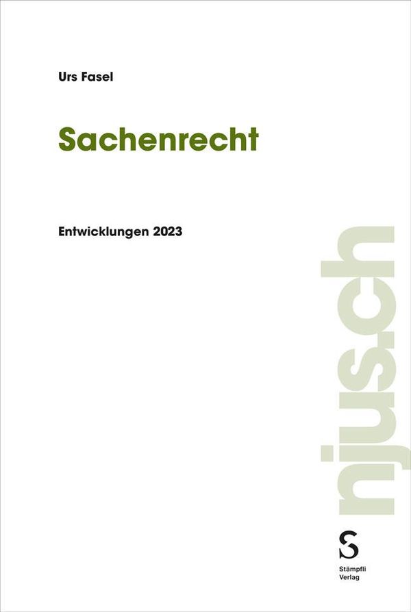 Sachenrecht - Urs Fasel (Buch)