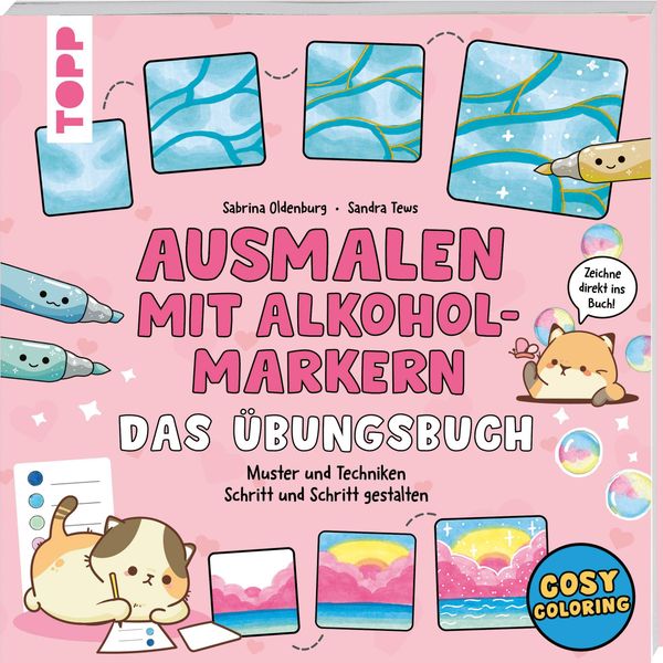 Ausmalen mit Alkoholmarkern - das Übungsbuch - Sabrina Oldenburg