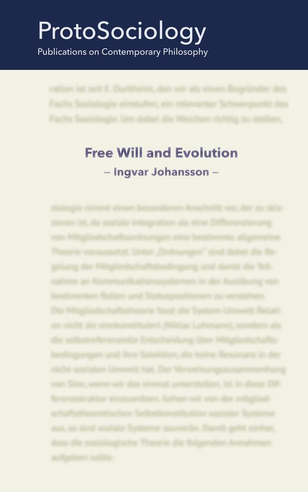 Free Will and Evolution - Ingvar Johansson (Buch)
