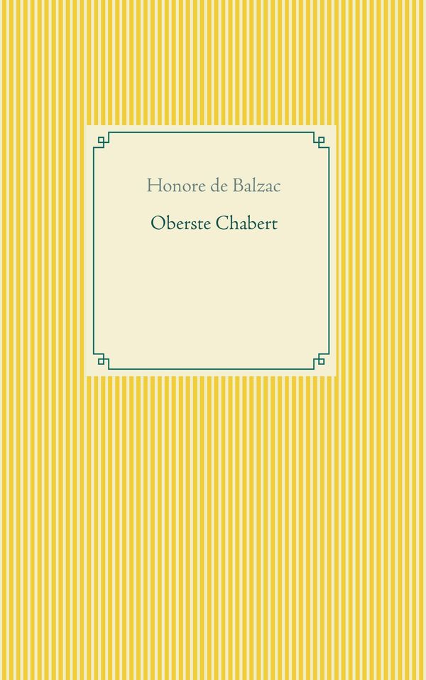 Oberste Chabert - Honoré de Balzac (Buch)