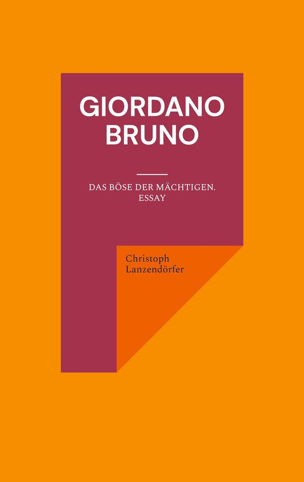 Giordano Bruno - Christoph Lanzendörfer (Buch)