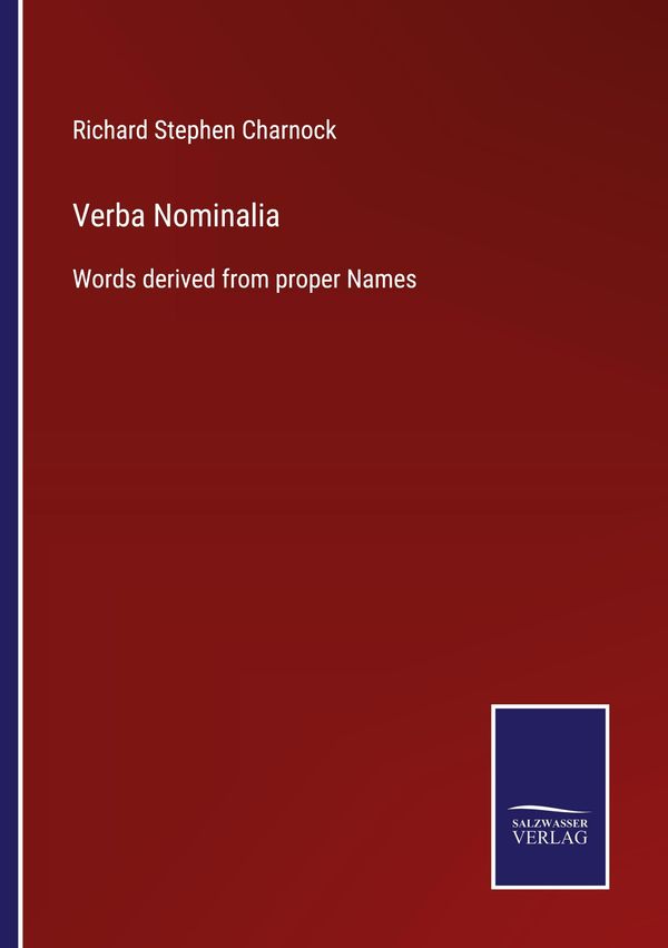 Verba Nominalia - Richard Stephen Charnock (Buch)