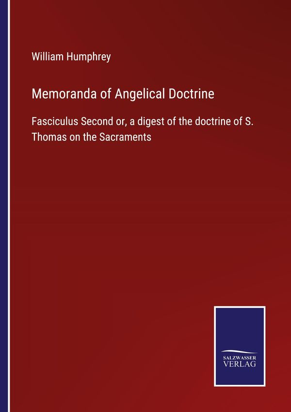 Memoranda of Angelical Doctrine - William Humphrey (Buch)