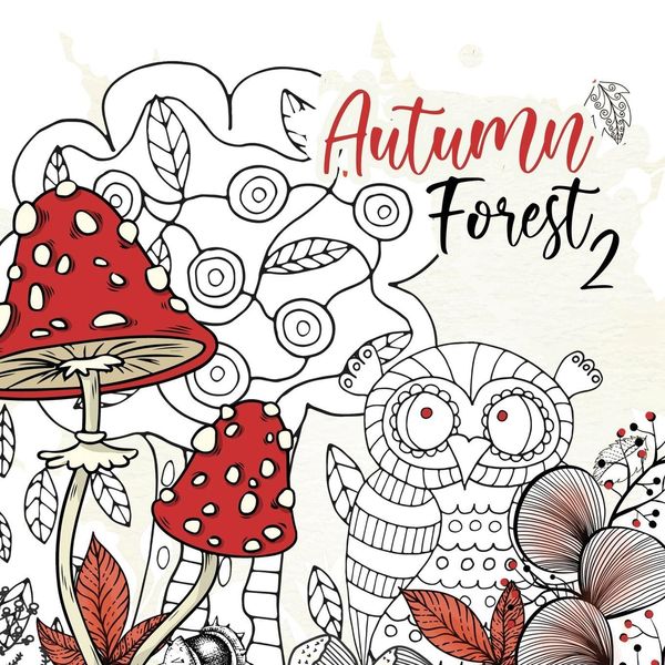 Autumn Forest Coloring Book for Adults 2 - Monsoon Publishing (Buch)