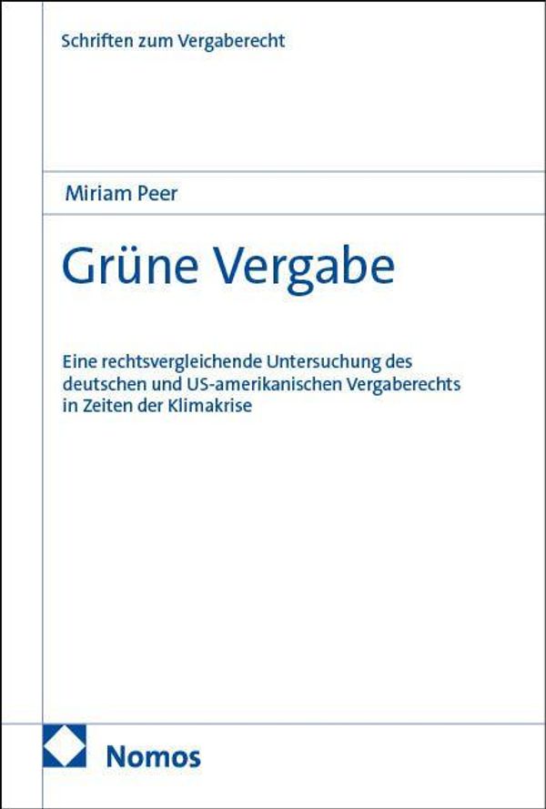Grüne Vergabe - Miriam Peer (Buch)
