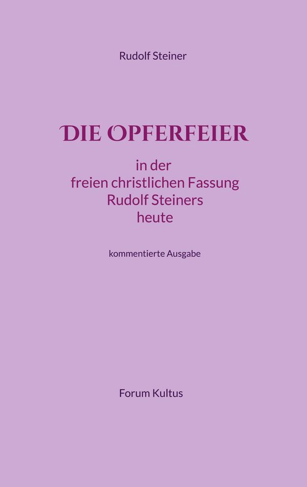 Die Opferfeier (Buch)