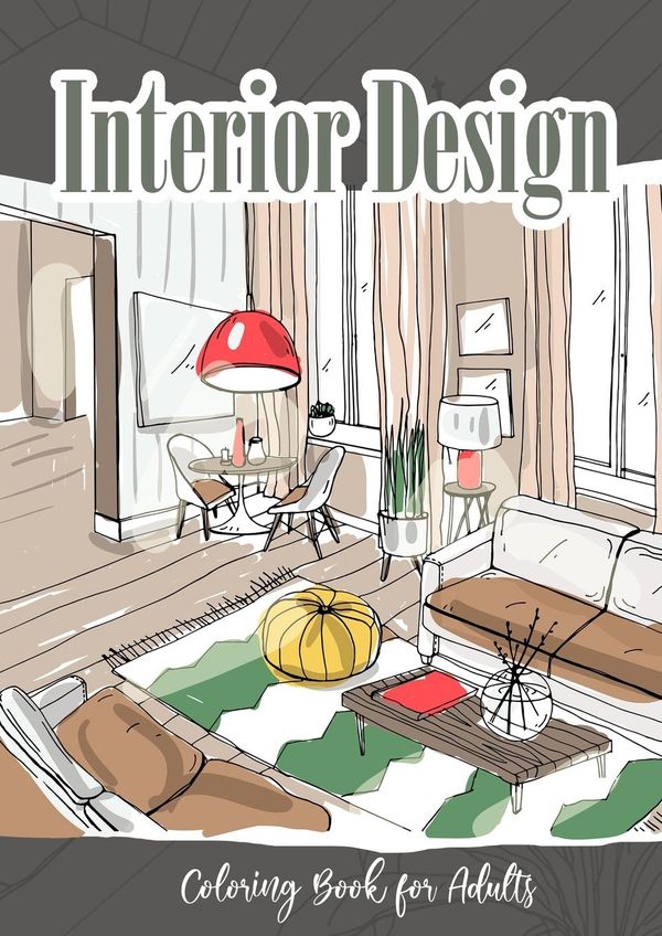 Interior Coloring Book for Adults - Monsoon Publising (Buch)