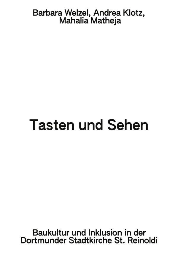 Tasten und Sehen - Barbara Welzel (Buch)