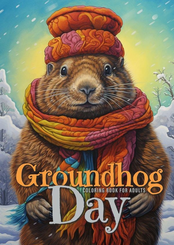 Groundhog Day Coloring Book for Adults - Monsoon Publising (Buch)