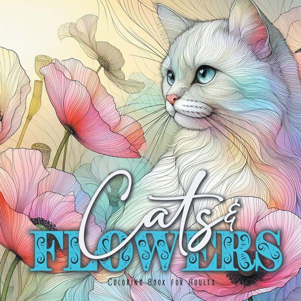 Cats and Flowers Coloring Book for Adults - Monsoon Publishing (Buch)