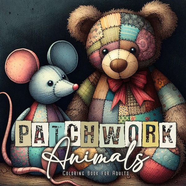 Patchwork Animals Coloring Book for Adults - Monsoon Publishing (Buch)