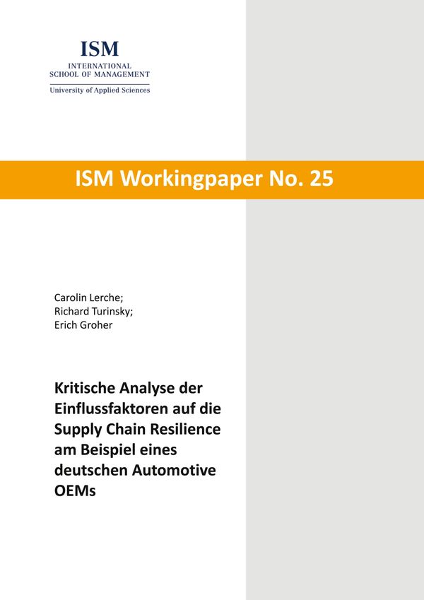 Kritische Analyse der Einflussfaktoren auf die Supply Chain Resilie...