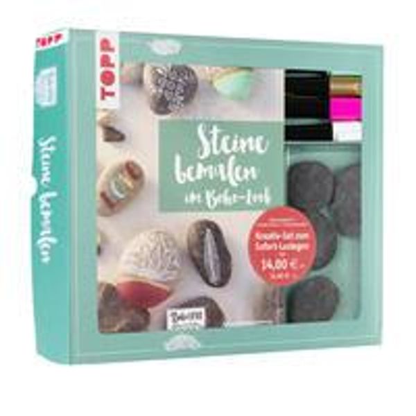 Kreativ-Set Steine bemalen im Boho-Stil - Anna Ambrosiewicz (Buch)