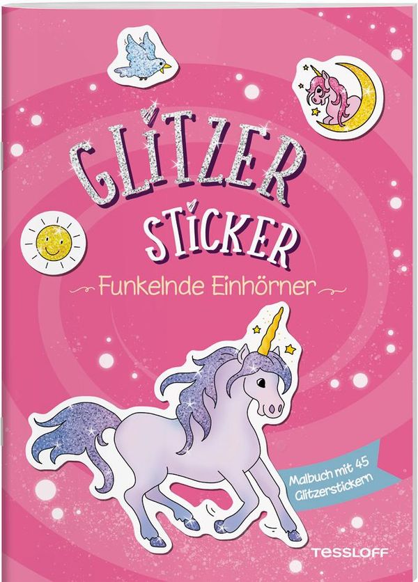 Glitzer-Sticker Malbuch. Funkelnde Einhörner (Buch)