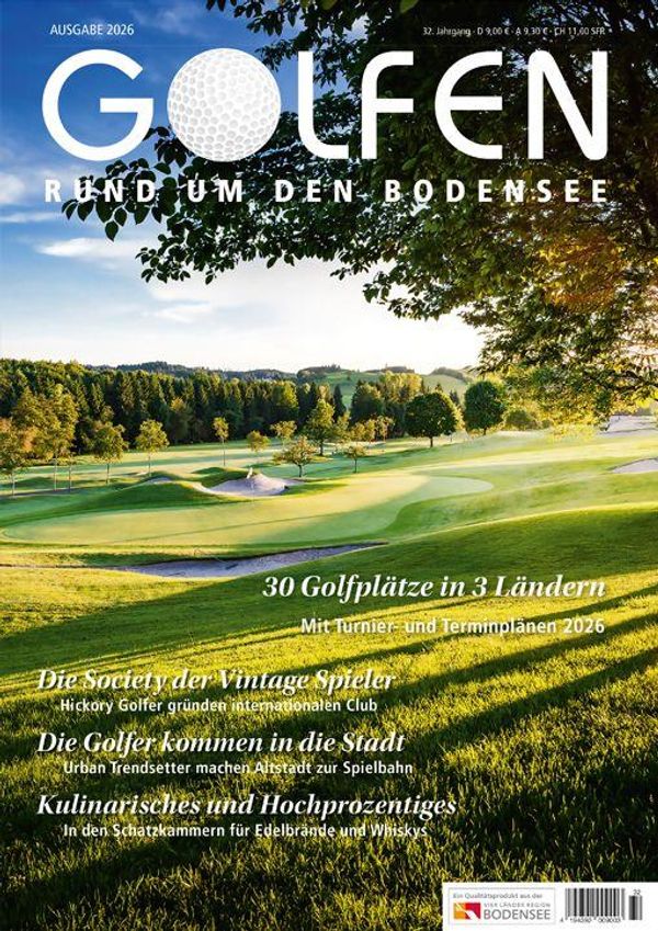 Golfen rund um den Bodensee 2026 (Buch)