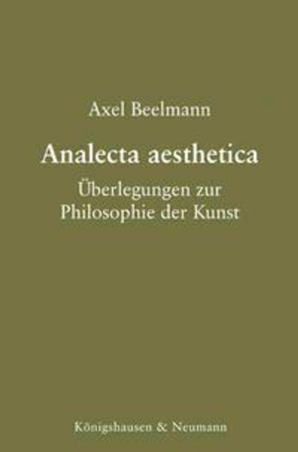 Analecta aesthetica - Axel Beelmann (Buch)