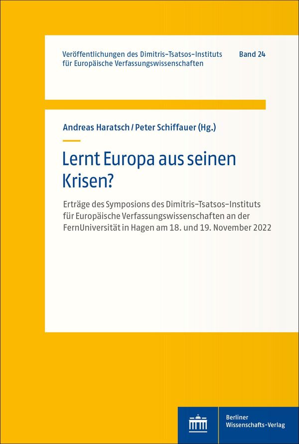 Lernt Europa aus seinen Krisen? (Buch)