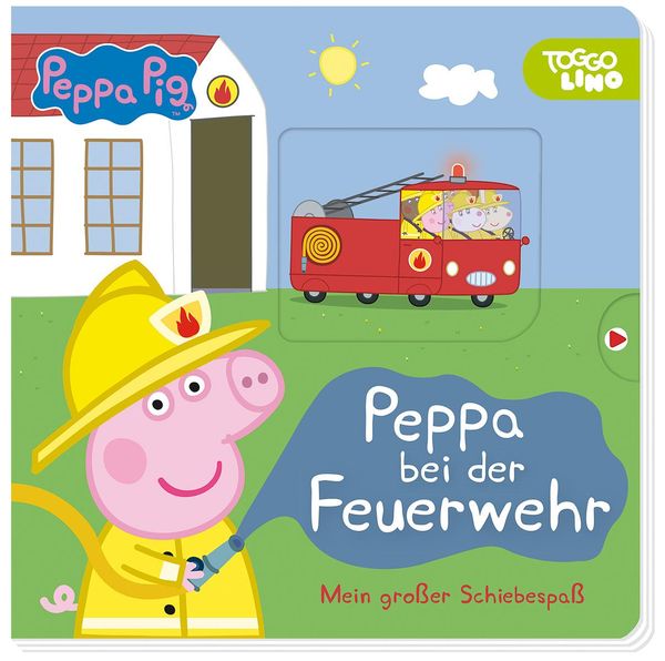 Peppa Pig: Peppa bei der Feuerwehr: Mein großer Schiebespaß (Buch)
