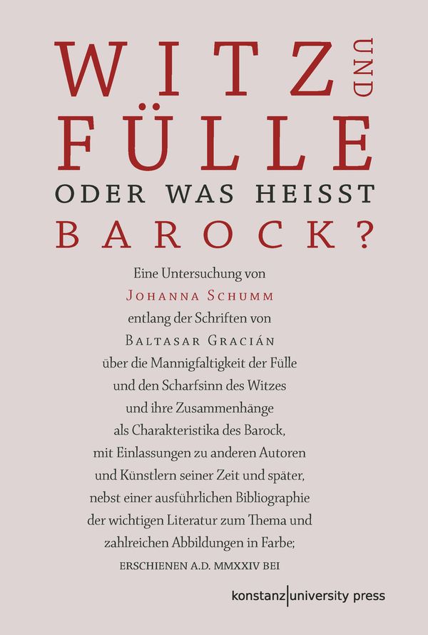 Witz und Fülle. Oder was heißt barock? - Johanna Schumm (Buch)