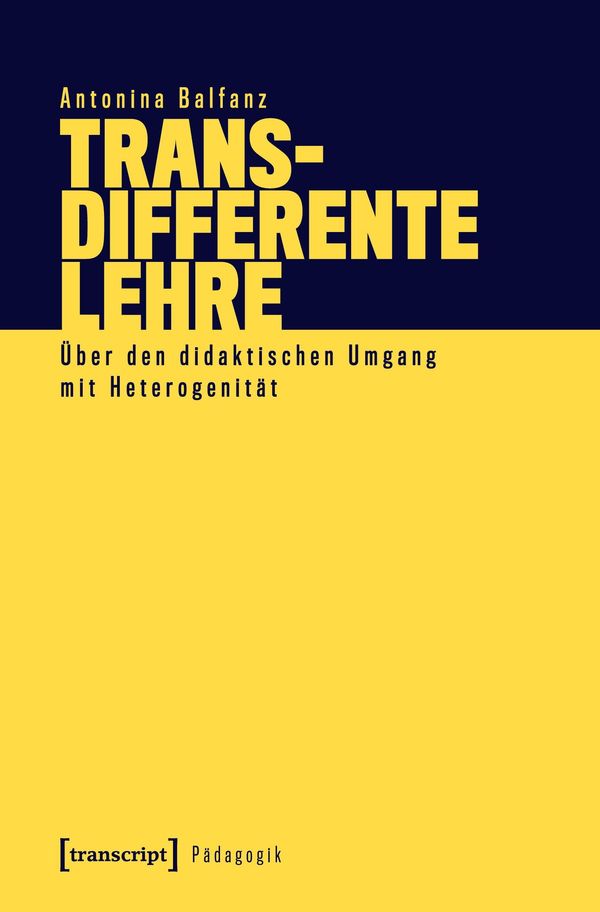 Transdifferente Lehre - Antonina Balfanz (Buch)