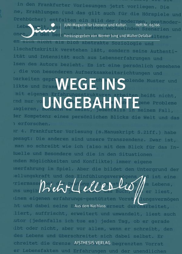 Wege ins Ungebahnte - Dieter Wellershoff (Buch)