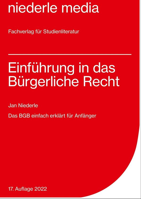 Einführung in das Bürgerliche Recht - Jan Niederle (Buch)