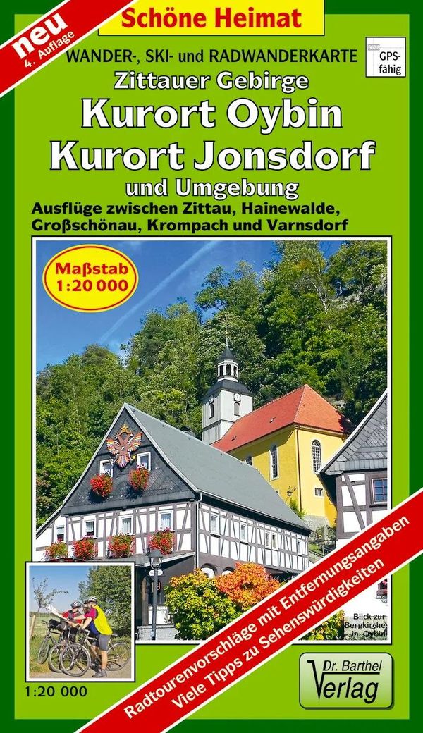 Wander- und Radwanderkarte Zittauer Gebirge, Oybin, Jons (Diverse)