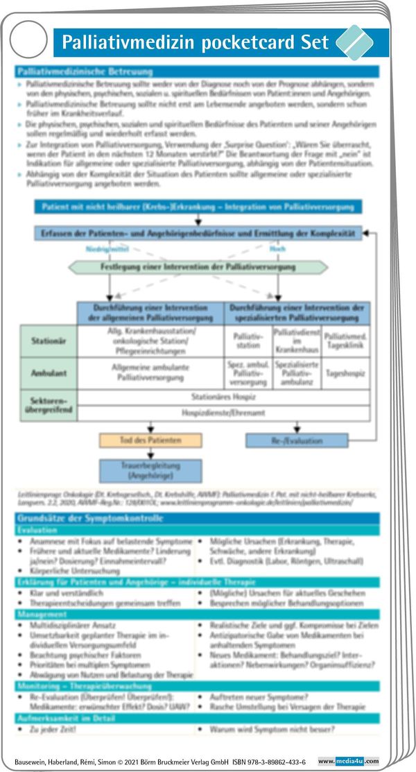 Palliativmedizin pocketcard Set - Claudia Bausewein (Buch)
