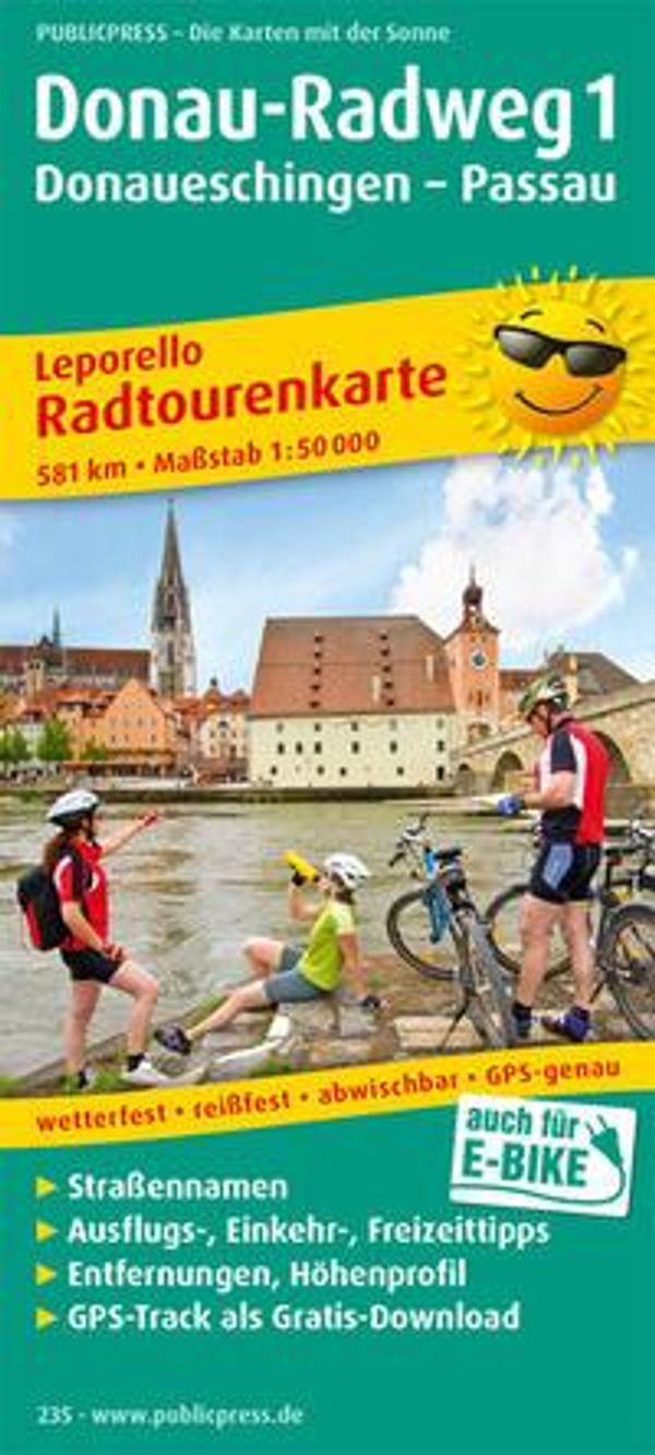Donau-Radweg 1. Donaueschingen - Passau 1 : 50 000 (Diverse)