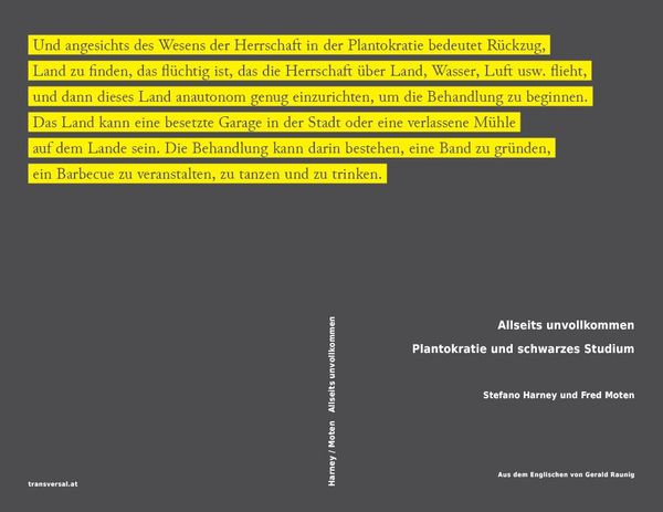 Allseits unvollkommen - Stefano Harney (Buch)