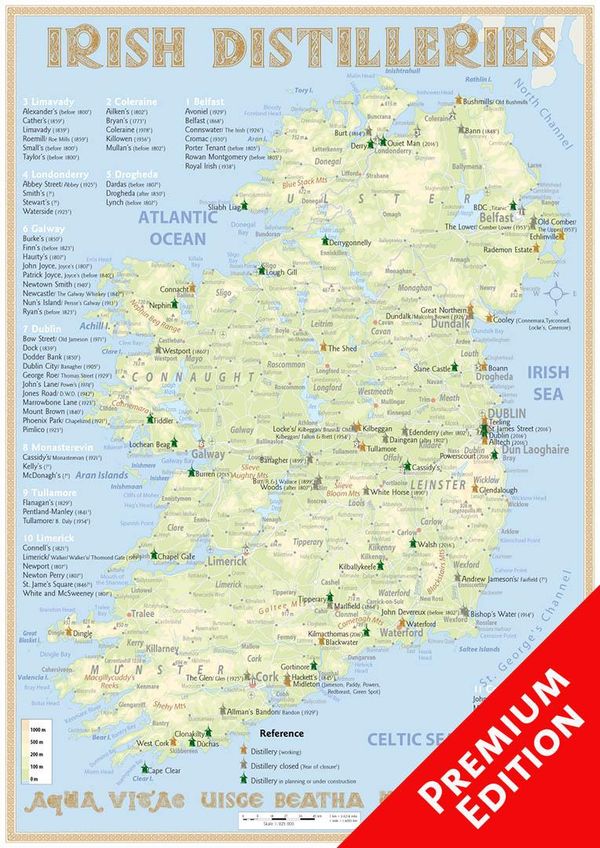Whiskey Distilleries Ireland - Poster 42x60cm - Premium Edition (Buch)