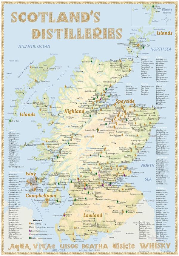 Whisky Distilleries Scotland - Poster 70x100cm Standard Edition (Buch)