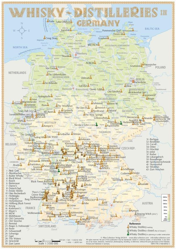 Whisky Distilleries Germany-Austria-Switzerland - Tasting Map (Buch)