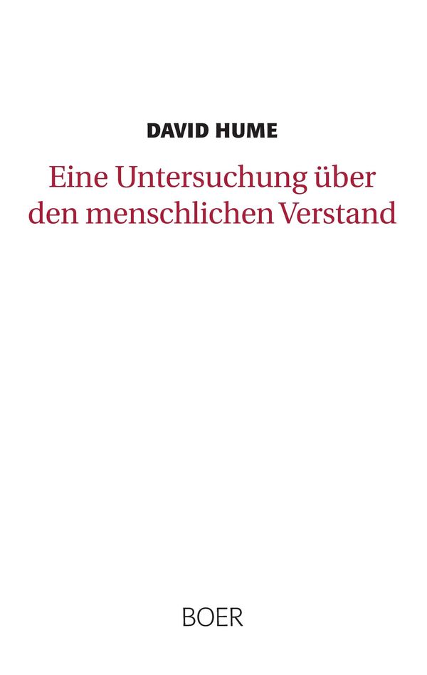 Eine Untersuchung über den menschlichen Verstand - David Hume (Buch)