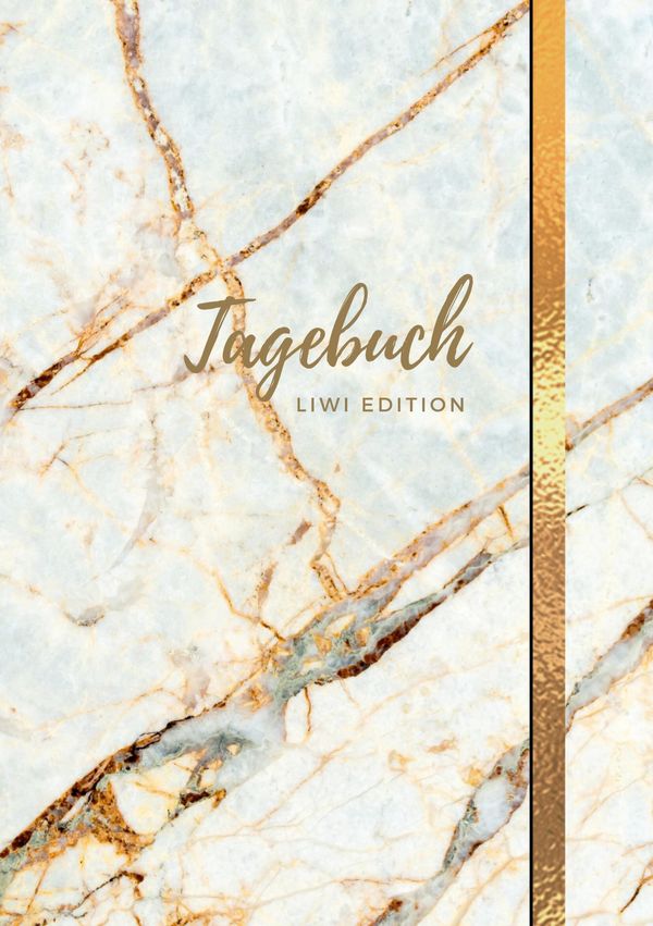 Tagebuch - A5 liniert - 100 Seiten 90g/m² - Soft Cover Motiv Marmor...