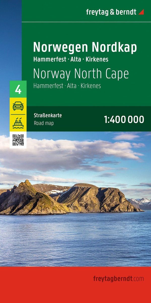 freytag & berndt Straßenkarte Norwegen Nordkap, Hammerfest - Alta - Kirkenes 1:400.000
