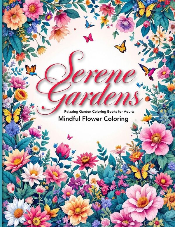 Serene Gardens Relaxing Garden Coloring Books for Adults (Buch)