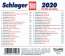 Schlager BILD 2020, 2 CDs (Rückseite)