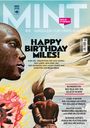 Texte: "HAPPY BIRTHDAY MILES!" und "MAGAZIN FÜR VINYL-KULTUR". Illustration: Zwei stilisierte Personen vor abstraktem Hintergrund.