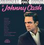 "Original Sun Sound of Johnny Cash" in großen Buchstaben. Links eine Liste mit Songtiteln, rechts ein Porträt von Johnny Cash.