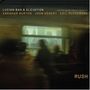 Texte: "Lucian Ban & Elevation", "Abraham Burton", "John Hébert", "Eric McPherson", "Rush". Unscharfe Silhouetten in U-Bahn.