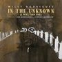 Text: "Willy Rodriguez, In the Unknown (I Will Find You), Featuring Leo Genovese & Ingrid Laubrock". Abstrakte, dunkle Textur.