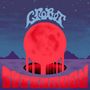 Oben der Text "Crobot", unten "Supermoon". Große rote Mond-Illustration über lila Landschaft.