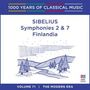 Jean Sibelius (1865-1957): Symphonien Nr.2 & 7, CD