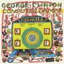 "George Clinton Computer Games" steht oben. Eine bunte Illustration zeigt ein Retro-Arcade-Spiel mit Spieler-Scores und Grafiken.